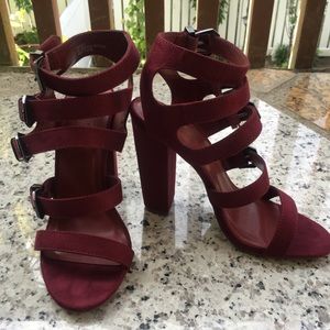 Charlotte Russe strappy heeled sandals.